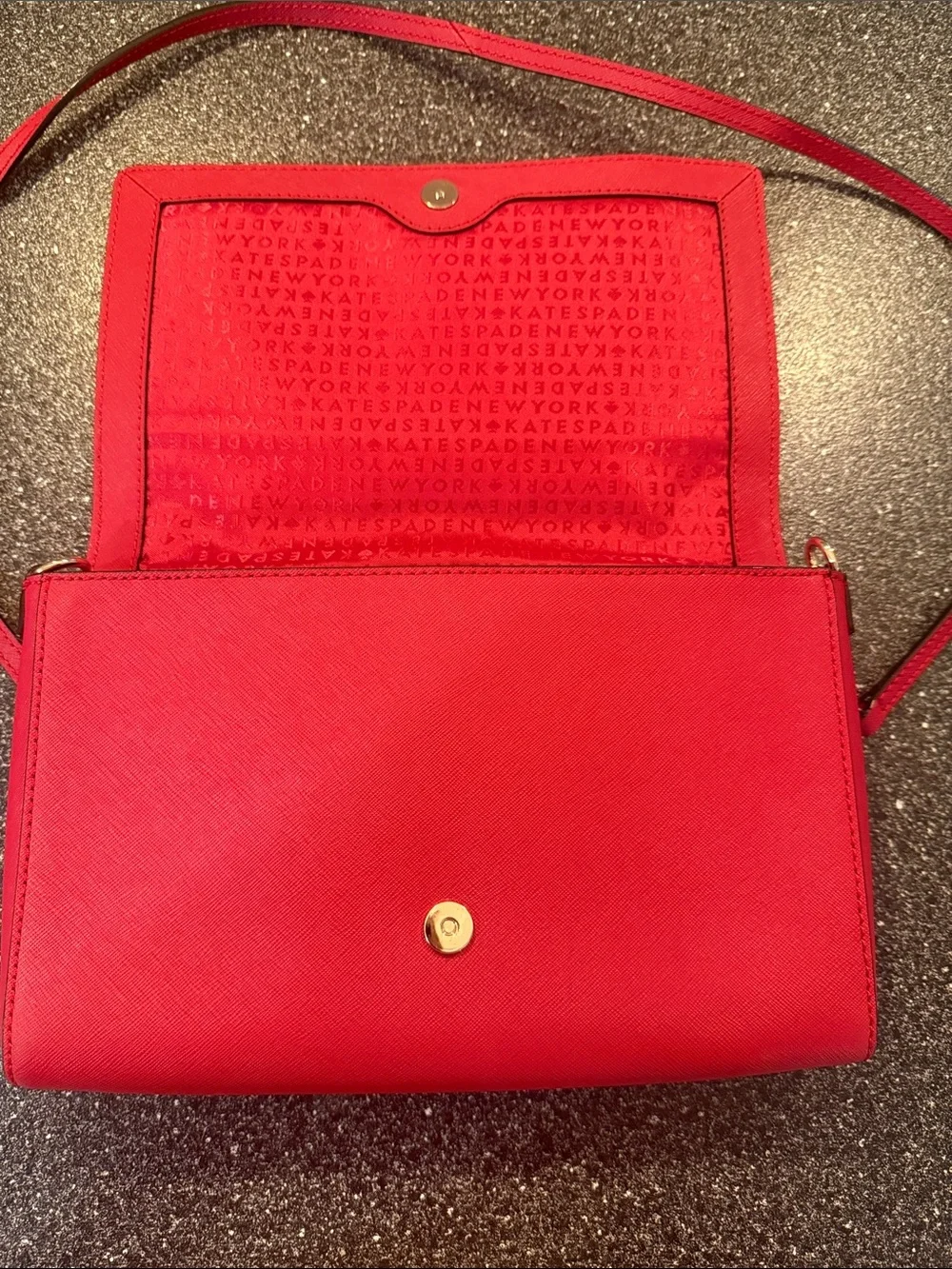kate spade Durable Red Leather Crossbody - summer statement bag valentines